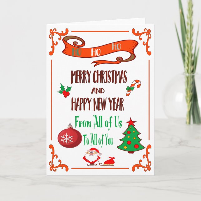 Festividades Personalize seu feliz cartão de Natal (Frente)