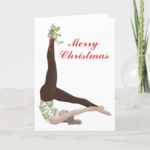 Festividades Pilates Mistletoe Cartão de Natal