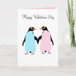 Festividades Pinguins, aves de amor, cartão de Dia de os namora