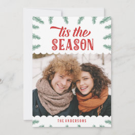Festividades Pinheiro de Inverno | Cartão de Foto de Férias