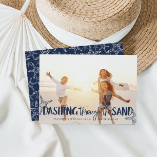 Festividades Piscando pela areia Cartão com fotos de férias