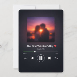 Festividades Playlist de Música Moderna Primeiro Cartão de Dia