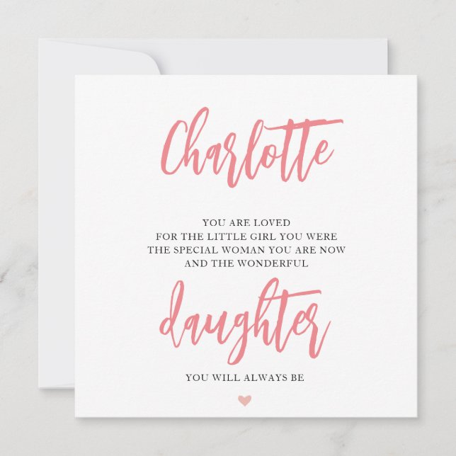 Festividades Poema do Cartão de Aniversário da Filha (Frente)