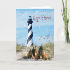 Festividades Praia do Farol de Hatteras no Natal - Cartão de Fé