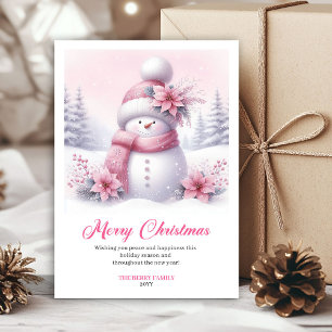 Festividades Precioso cartão infantil de Papai Noel rosa editáv