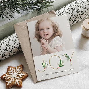 Festividades Primaveras de Aquarela Cartão com fotos de Natal