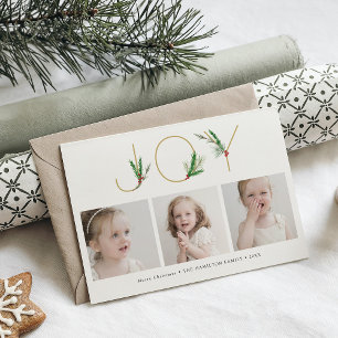 Festividades Primaveras de Aquarela Joia de Natal Três Cartão