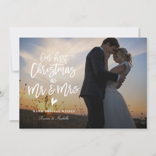 Festividades Primeira Foto de Natal Cartão de Férias de Natal (Frente)