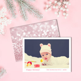 Festividades Primeiro Cartão de Férias de Natal Personalizado p