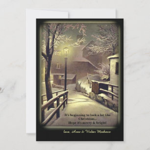 Festividades Primeiro Cartão de Férias de Neve