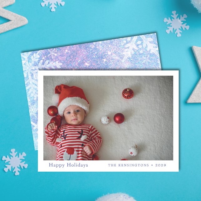 Festividades Primeiro Cartão de Natal do Bebê Personalizado (Custom Baby's First Christmas Card)