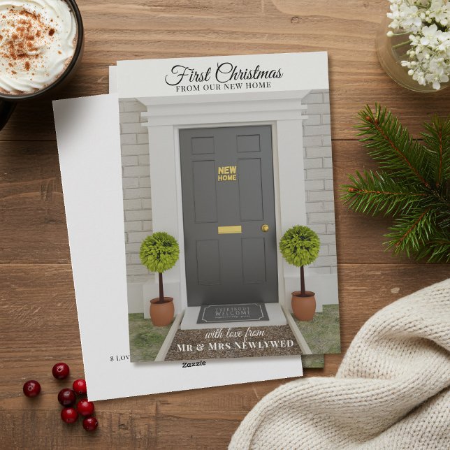 Festividades Primeiro Natal em Novo Cartão de Férias Doméstico (Criador carregado)