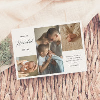 Primeiro Natal Juntos Cartão de Natal de 4 Fotos