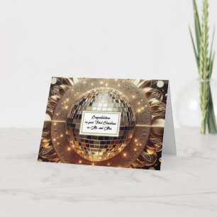 Festividades Primeiro Natal, Sr. e Sra. Newlywing. Cartão de Fé