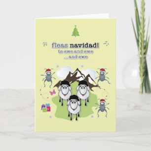Festividades Pulgas cartão de Natal Navidad