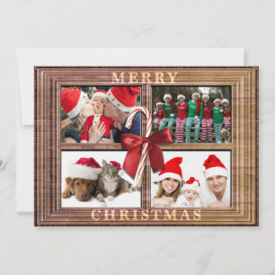 Festividades Quadro de Madeira Faux Rústica do Cartão com fot
