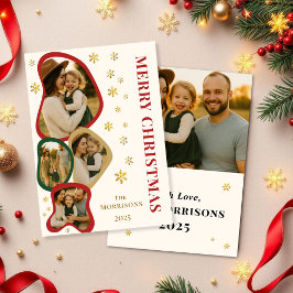 Festividades Quadro Orgânico Moderno Feliz Cartão com fotos de 