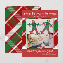 "Quase Perdendo a Cabeça" Cartão de Natal Engraçad