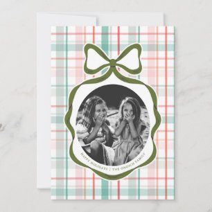 Festividades Querido Cartão de Natal com Laço de Ginga Foto