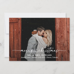 Festividades Querido Coração Feliz Cartão com fotos de Natal