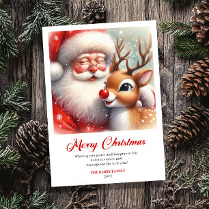 Festividades Querido Papai Noel e cartão de Natal clássico do R