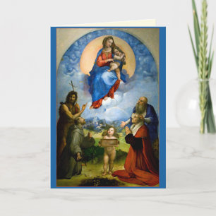 Festividades Raphael Madonna e Cartão de Natal para Crianças