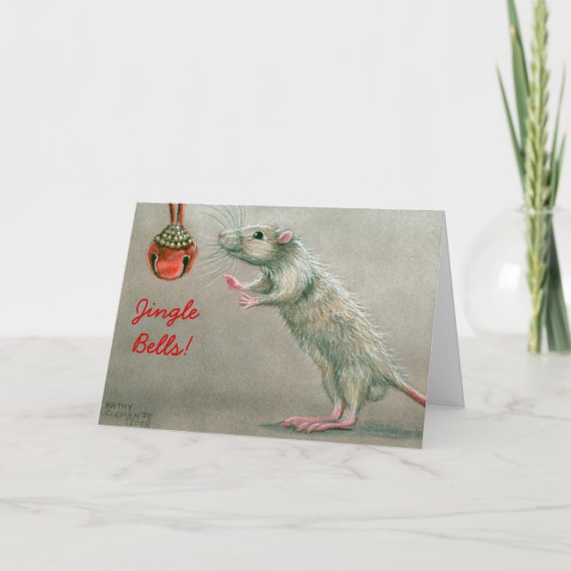 Festividades Rato de Bels de tinir com o cartão de Natal do (Frente)