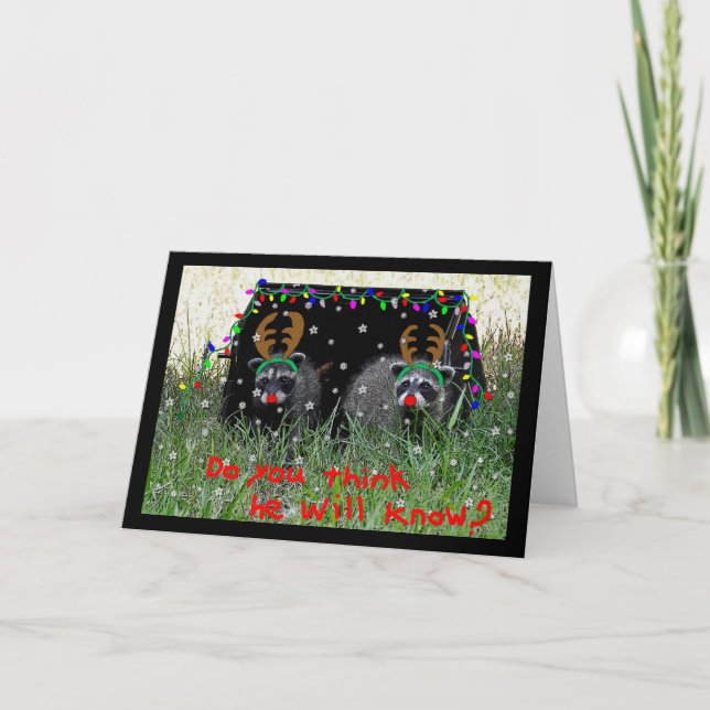 Festividades Reindeer quer cartão de Natal (Frente)