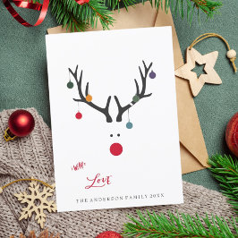 Festividades Rena de cartão de Natal da abstrato moderna em bra