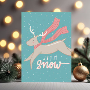 Festividades Rena Saltitante- Cartão de Natal Dobrado