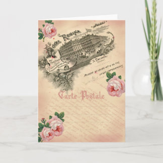 Festividades Rosa francês - Cartão de saudação