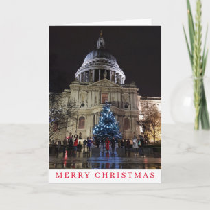 Festividades Rua de Londres. Cartão de Natal da Catedral de Pa