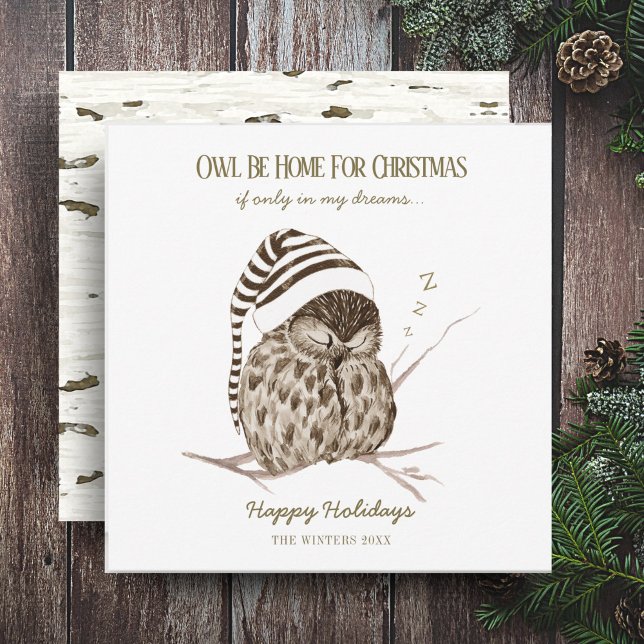 Festividades Rustic Winter Woodland | Cartão de Natal De Ave De (Criador carregado)