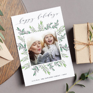 Festividades Sage de inverno   Cartão com fotos de férias