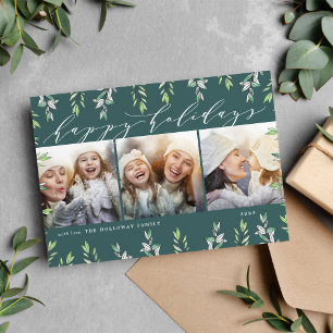 Festividades Sage de inverno   Cartão de Colagem de Fotos de Fe