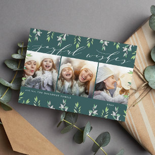 Festividades Sage de inverno   Cartão de Colagem de Fotos de Fe