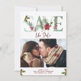 Festividades salvar a data do cartão com fotos de Natal