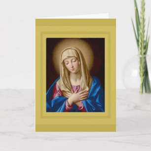 FESTIVIDADES SASSOFERRATO, MADONNA NO CARTÃO DE FÉRIAS DE ORAÇÃ