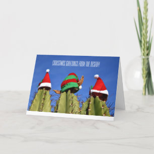 Festividades Saudações do Cartão de Natal do Desert Cactus