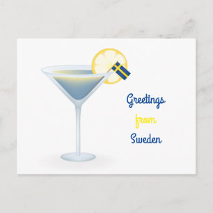 Festividades Saudações do Cartão Postal de Férias Cocktail Suec