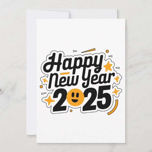 Festividades Saudações para um Cartão de Férias Bright 2025 (Frente)