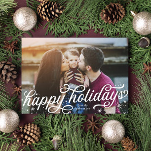 Festividades Script de Cartão com fotos de Letra de Mão de Fe