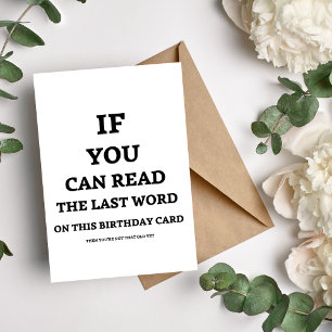 Festividades Se Puder Ler A Última Palavra Cartão De Aniversári