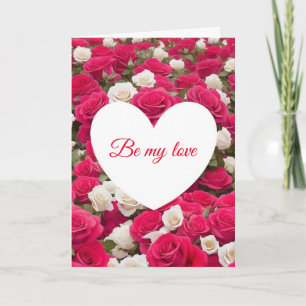 Festividades Seja Meu Amor - Cama de Rosas Cartão do Dia dos Na