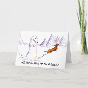 Festividades Seja Meu Cartão De Natal De Cão De Vinho