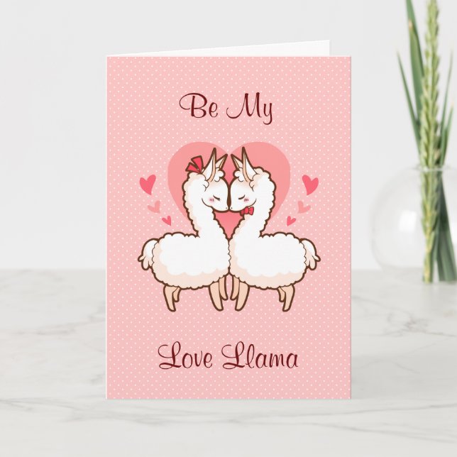 Festividades Seja Meu Cartão Llama De Amor (Frente)