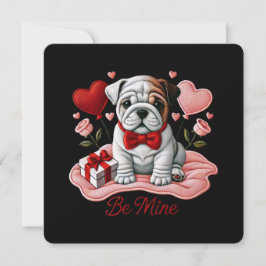 Festividades Seja o meu Namorados Inglês Buldogue - Cartão de S
