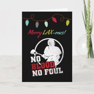 Festividades Sem Sangue Sem Cartão De Natal De Lacrosse Foul