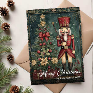 Festividades Serena árvore de Natal vintage cartão com sensação