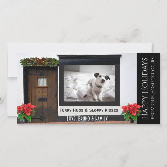 Festividades Seu Cartão de Natal Pets Lado Malvado (Frente)